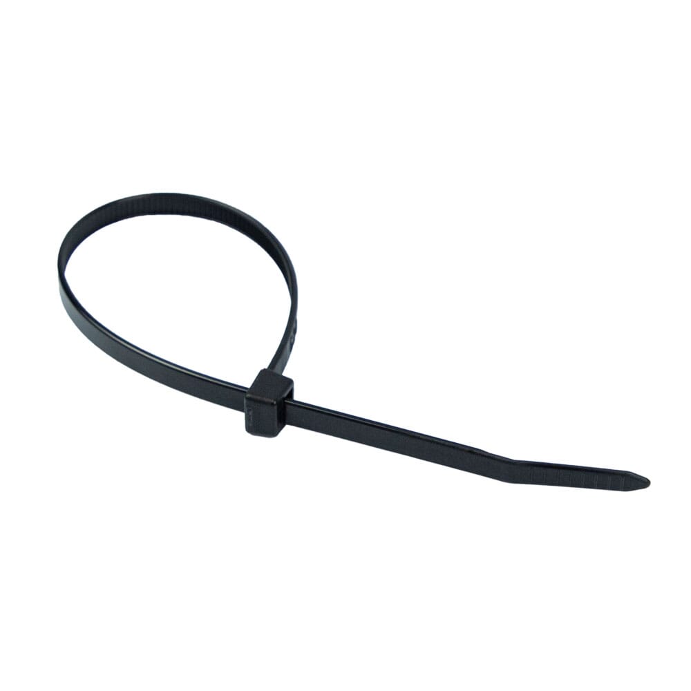 Cable Ties, 8 in Black Standard Duty, 25-Pack
